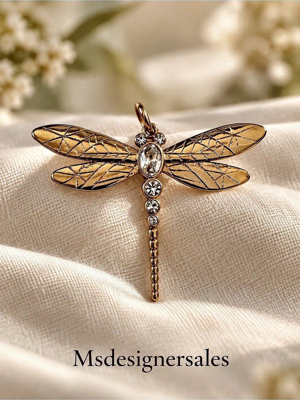 Dragonfly pendant in Gold Like New 316
